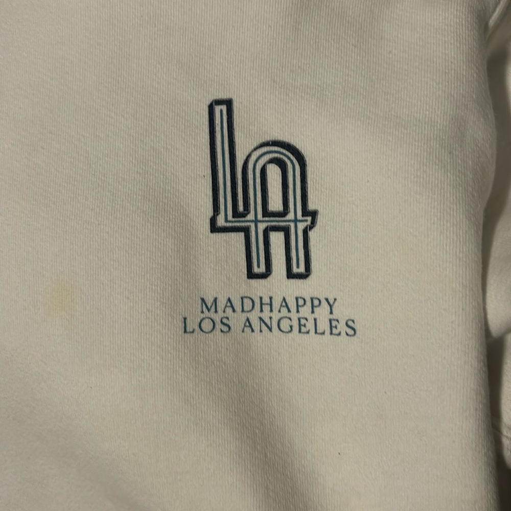 MadHappy sweatshirt, white, size small, rare graphic
